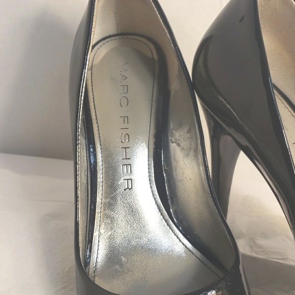 Marc Fisher Dark Blue Patent Leather Stiletto Pumps - Picture 3 of 3
